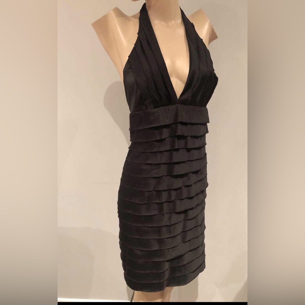 NUMERO Sexy Black Dress Horizontal Layers